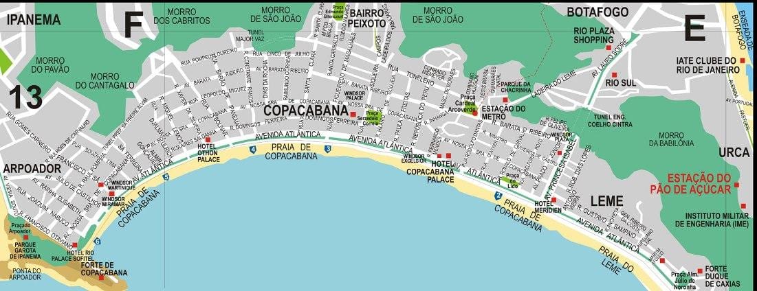 copacabana, Rio de Janeiro نقشه