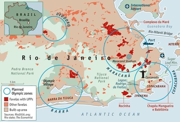 ایمنی نقشه از Rio de Janeiro