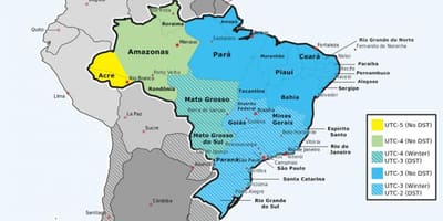 ریو time zone map