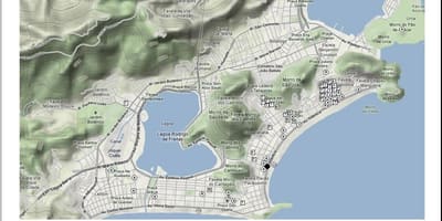 نقشه از Rio de Janeiro منطقه نور قرمز